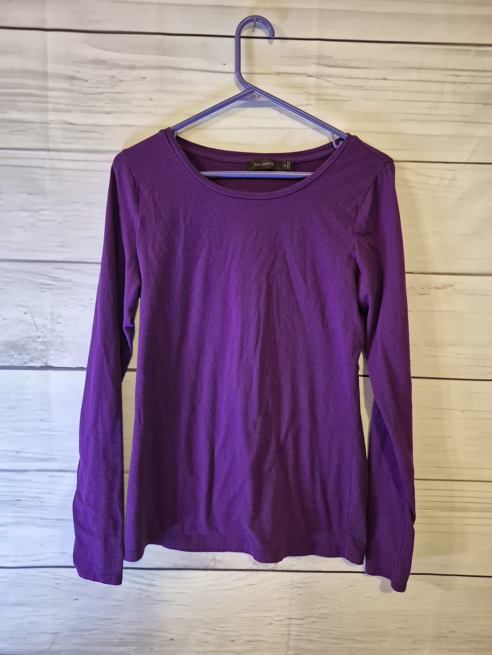 Purple Long-Sleeve Super Soft Scoop Neck Top - The Limited